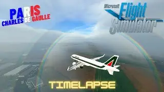 FS2020 | A320N ROME - PARIS CHARLES DE GAULLE [TIMELAPSE]