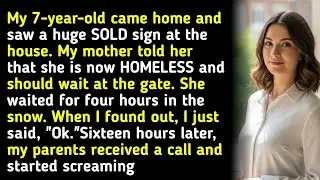 My 7-year-old came home and saw a huge SOLD sign at the house. My mother told her that she is now...