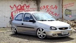 ENGOLE BORDA! Corsa 2000 Rebaixado Aro 17 Suspens&atilde;o Fixa! - Canal 7008Films