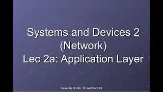 Networking - Lecture 2A