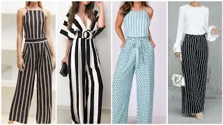 Tied bow knot striped patron off shoulder romper dress and jumpsuit collection