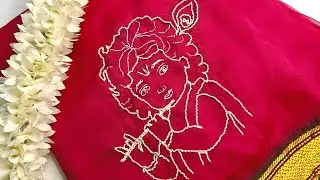 Shri Krishna art Drawing on cloth ||Latest thread art || Thread art tutorial for beginners|| art