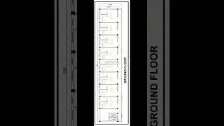 100x20 Commercial Building 8Bedroom toilet & Kitchen Attached 🔥 #viral #vastu #2d #shorts #house