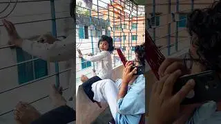 She loves to play sitting on her father's feet 🙂&hearts;️ #shorts #shortsvideo #play