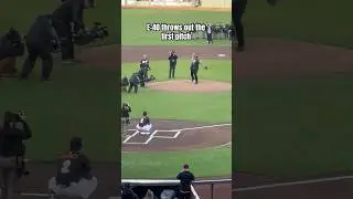 E-40 throws out the first pitch in Giants City Connect Jersey 🔥 | The Baseball Insiders