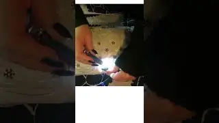8 seconds squeaky parcel inspection with torch ASMR #shorts #asmr #tingles #parcel #inspection