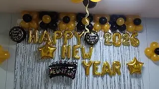 Happy New Year 2026 Balloon Decoration Ideas 🎈 | New Year Party Decoration at Home | NYE 2026