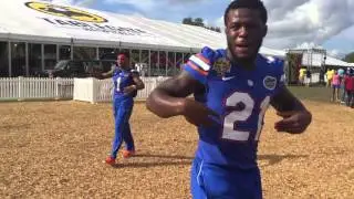 Kelvin Taylor and Vernon Hargreaves Compete on Playground Gridiron