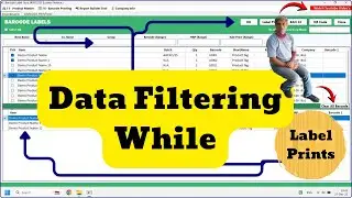 Barcode Printing Screen Data Filter BLG Barcode Label Guru Software