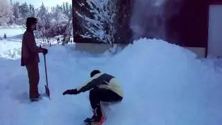 Caleb Jaquith Snowboard roof jump grab
