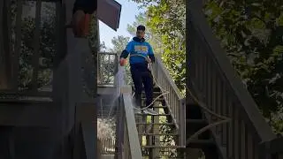 How to clean painted wood with ZERO pressure 🙏🏼🇺🇸 #softwashing