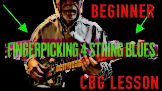 Beginner Cigar Box Guitar lesson Finger Picking Blues #cbg #cigarboxguitarlesson