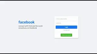 How to Create New Facebook Login Page using HTML & CSS
