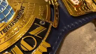 Re-stoned WWE shop Blue Big Eagle championship belt (partially)
