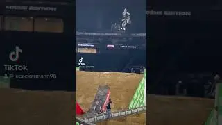 Double Backflip - Supercross Paris practice #fmx #lucackermann #dirtbike