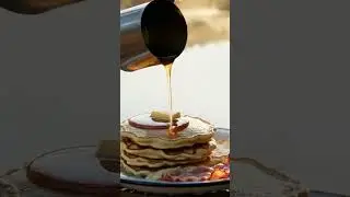 Camping Food Mukbang #mukbang #canada #lakeside #pancakes #eatingshow #shorts #fyp #explorepage