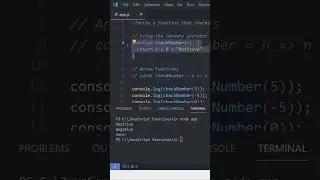 Write a function that checks if a given number is positive, negative or zero | JS Exercise 1