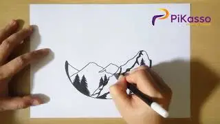How to Draw Adventure Outdoor Mountain Climbing Emblem Design