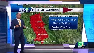 High fire danger across NorCal as red flag warning goes into effect Monday, Tuesday