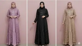 Premium Brocade Gamis Model for Elegant Eid Invitations, Best Seller
