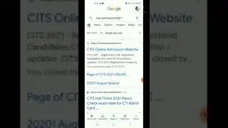 CITS 2021 Hall Ticket Download
