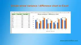 Create arrow variance chart in Excel