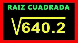 ✅👉 Raiz cuadrada de 4 Dígitos con punto decimal  ✅ Raiz cuadrada
