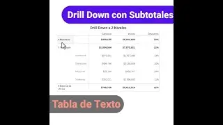 Drill down con Subtotales en Tableau