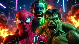 Spider-Man & Hulk vs Joker 😱 #hulk #marvel #trending 