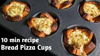 Instant Bread Pizza Cups | Snack recipe | Mayonnaise Bread pizza cups | Quick starter recipe