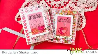 Miss Ink Stamps Valentine Cards: Shaker Dies, Stencils & Ink Blending