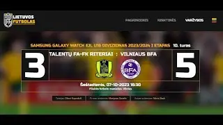 TFA Riteriai vs BFA 3:5 (II half) EJL U16