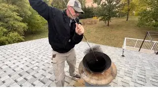 DIY Chimney Sweep. How I clean my chimney before the wood burning season.