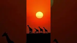 Giraffe at Sunset &ndash; Beauty of the African Savannah 🦒🌅