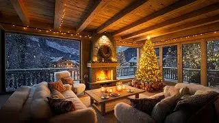Winter Piano and Cozy Fire Ambience 🔥 Gentle Christmas Calm for Relaxation and Restful Sleep