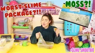 WORST SLIME PACKAGE ? there was mold!+slime smoothie ! Gearbest slime review