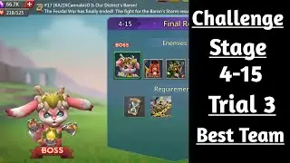 Lords Mobile challenge Stage 4-15 trial 3 Best F2P Team