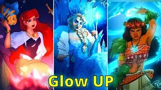 Disney Princesses Glow Up Transformation - TikTok Art  №38