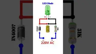 How to Connect LED to 220V AC - Safe & Simple Guide #electronics #diy #ideax