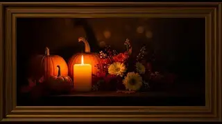 ASMR 8K | Autumn Still Life 🍂 Candlelight & Pumpkin Ambience | Deep Relaxation & Sleep