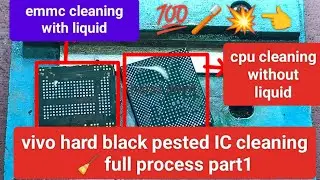 Vivo hard black pested IC cleaning 🧹//black pested CPU cleaning//hard black pested IC cleaning 💯👈✅