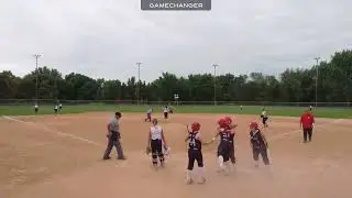 6_20_25 Layla Triple w/adv to home on fielding error vs New Plymouth