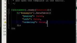 Enabling and disabling features in DataTables