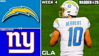 Chargers vs. Giants | Week 4 Simulation | Madden 26 PS5 Gameplay