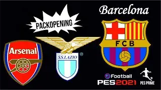 Пак опенинг игроков Барселоны, Арсенала, Лацио. Pack Opening. Pes Mobile 2021.