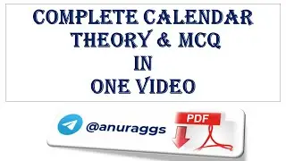 Complete Calendar Theory & MCQ  II SSC II RAILWAY II UPSSSC