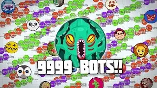 Agar.io HACK - 9999 BOTS GAMEPLAY WITH A BOT HACKER! +90K MASS!!