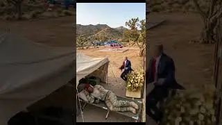 Trump runaway backwards.Ibrahim Traore Sleeping in the desert.😂#satire #shortsfeed #comedy