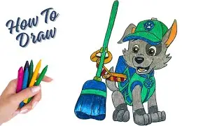 How to draw Rocky - Paw Patrol || Easy drawing for kids 
