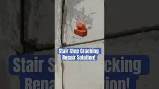 Stair Step Cracking in Basement Wall: Repair Method #shorts